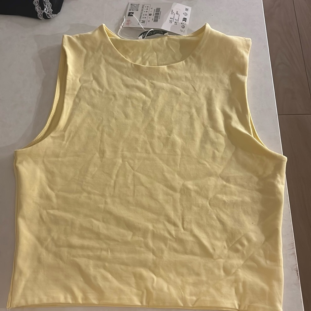 Zara yellow tank top NWT